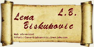 Lena Biskupović vizit kartica